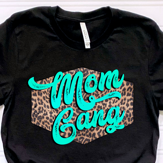 Mom Gang Black Graphic Tee