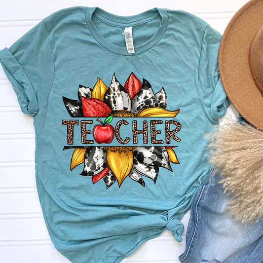 Teacher Flower Graphic Tee