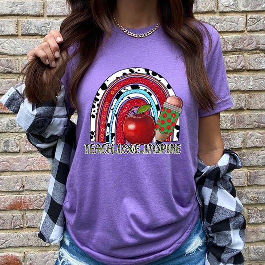 Teach Rainbow Graphic Tee
