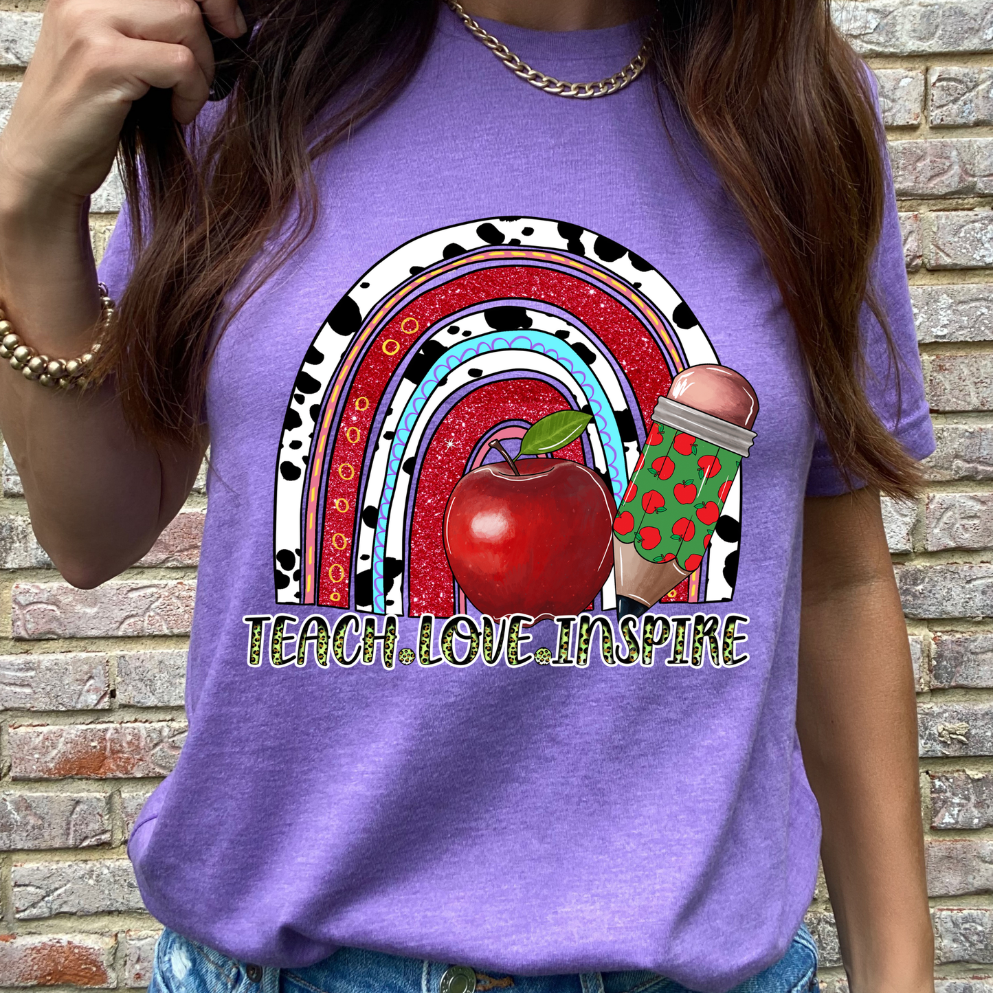 Teach Rainbow Graphic Tee