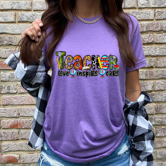 Love Inspire Care Graphic Tee