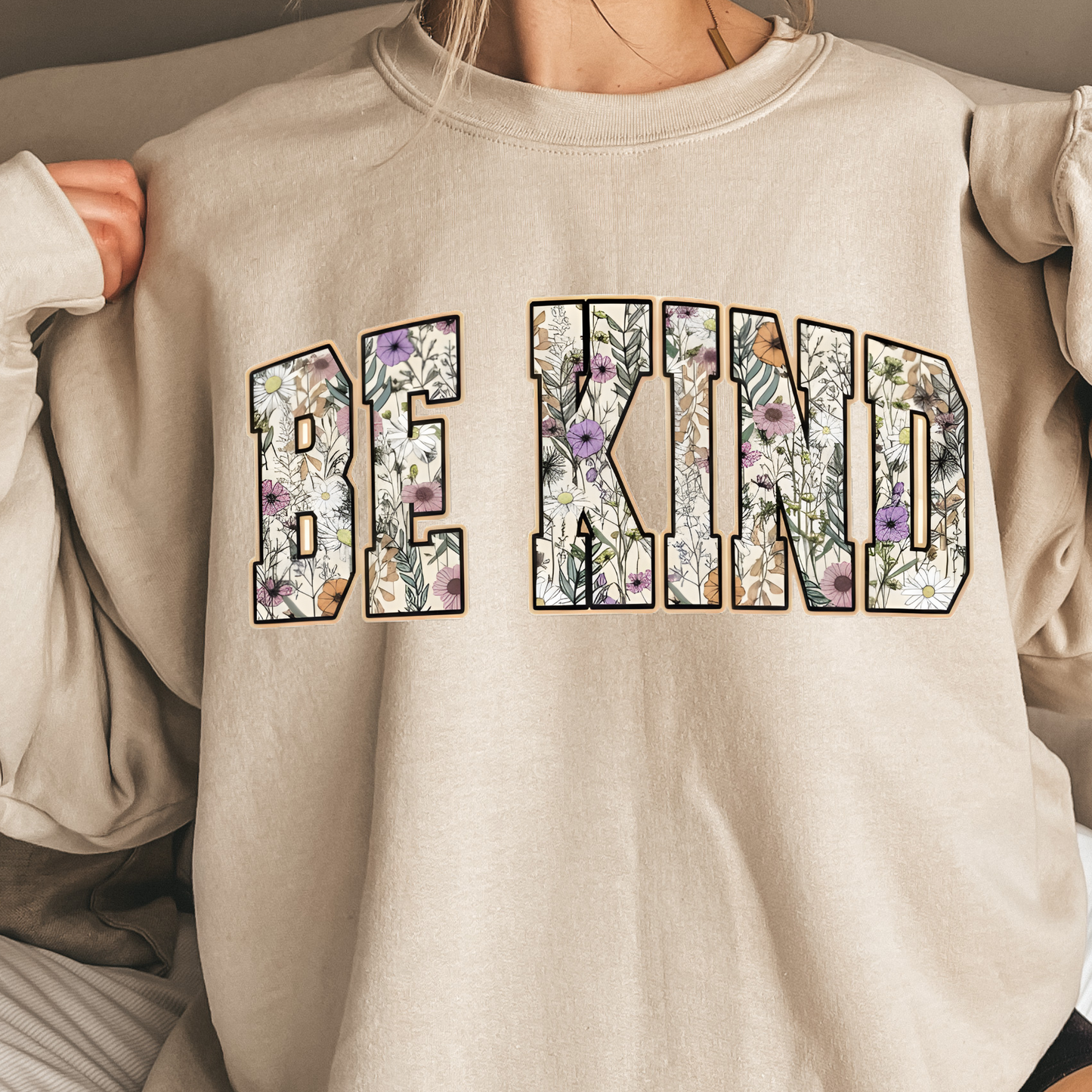 Be Kind Floral Sweatshirt