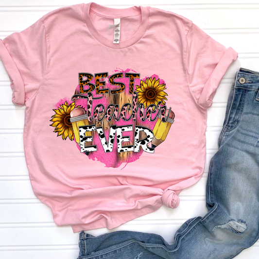 Pink Teacher Graphic Tee