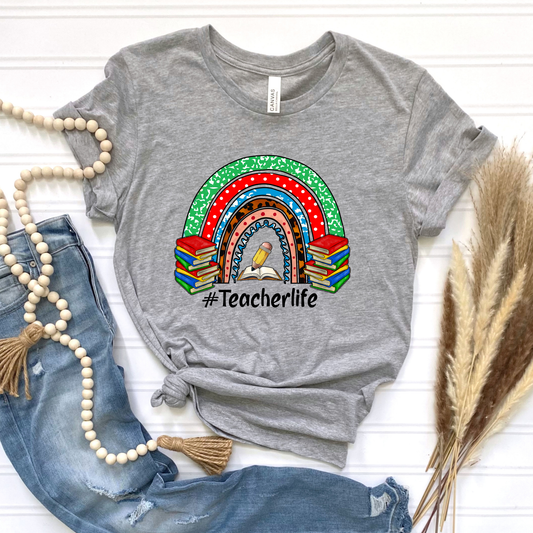Teacher Rainbow Graphic Tee