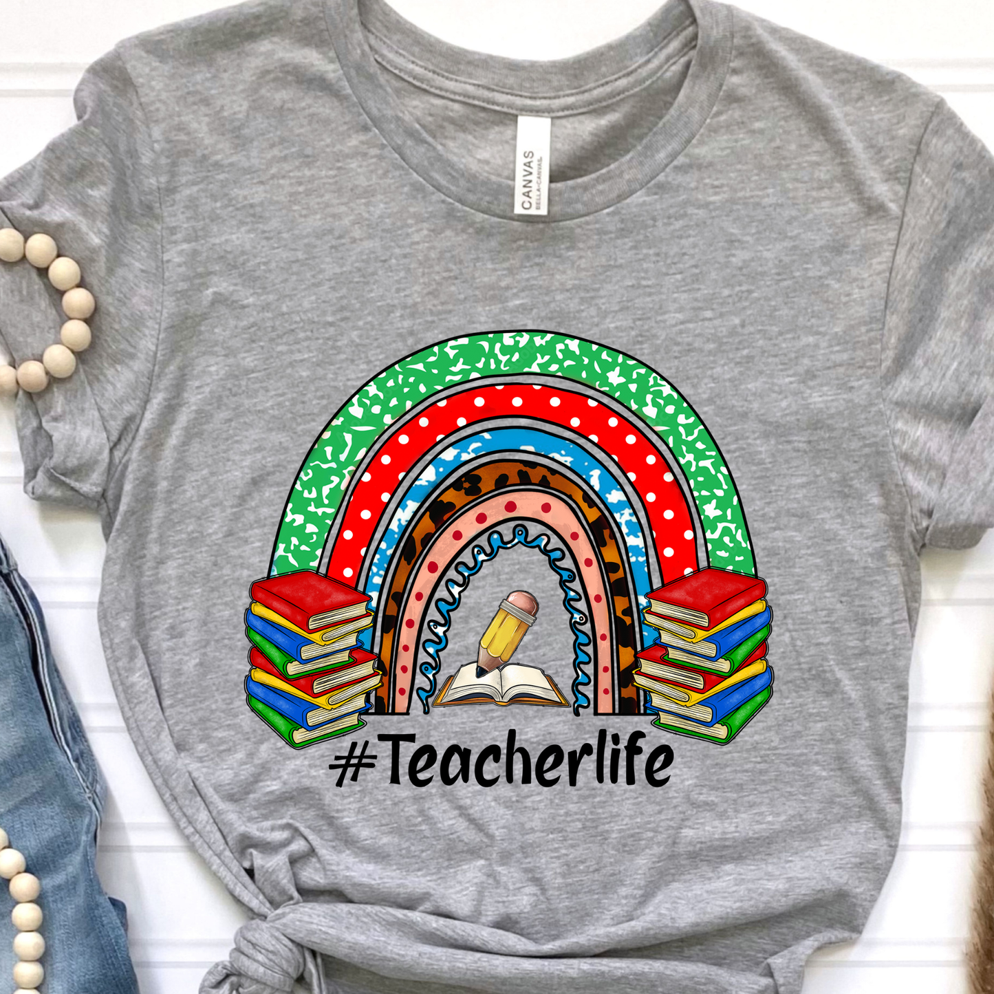 Teacher Rainbow Graphic Tee