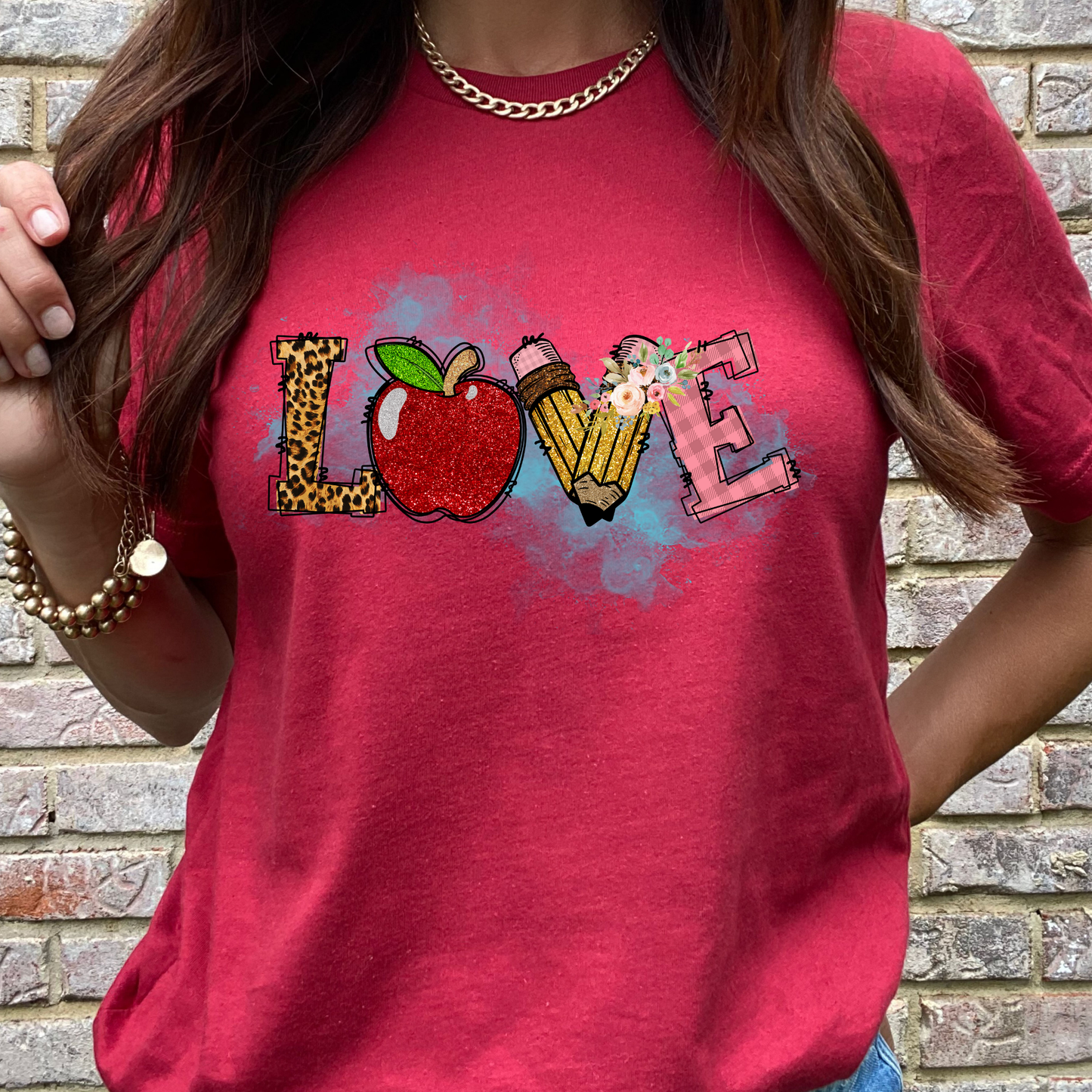 Love Glitter Graphic Tee