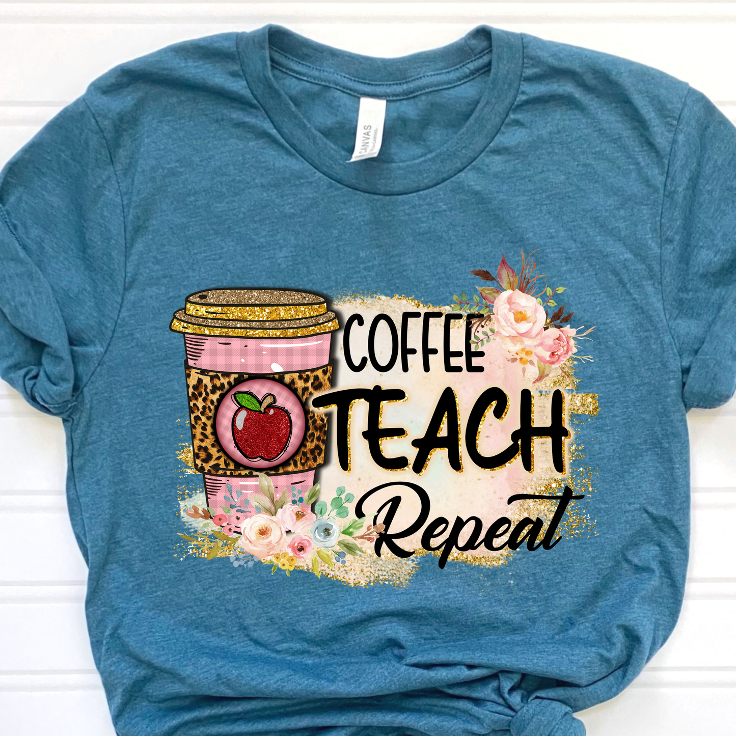 Coffee Teach Repeat Graphic Tee