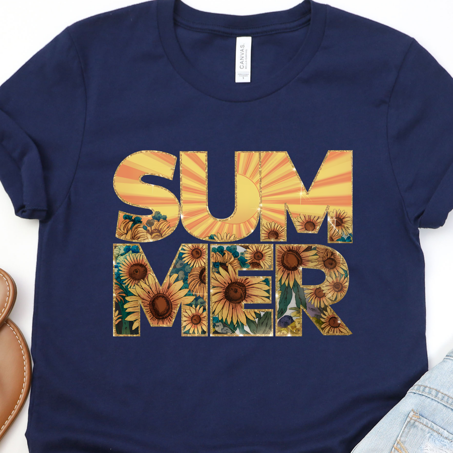 Summer Sunflowers Graphic Tee