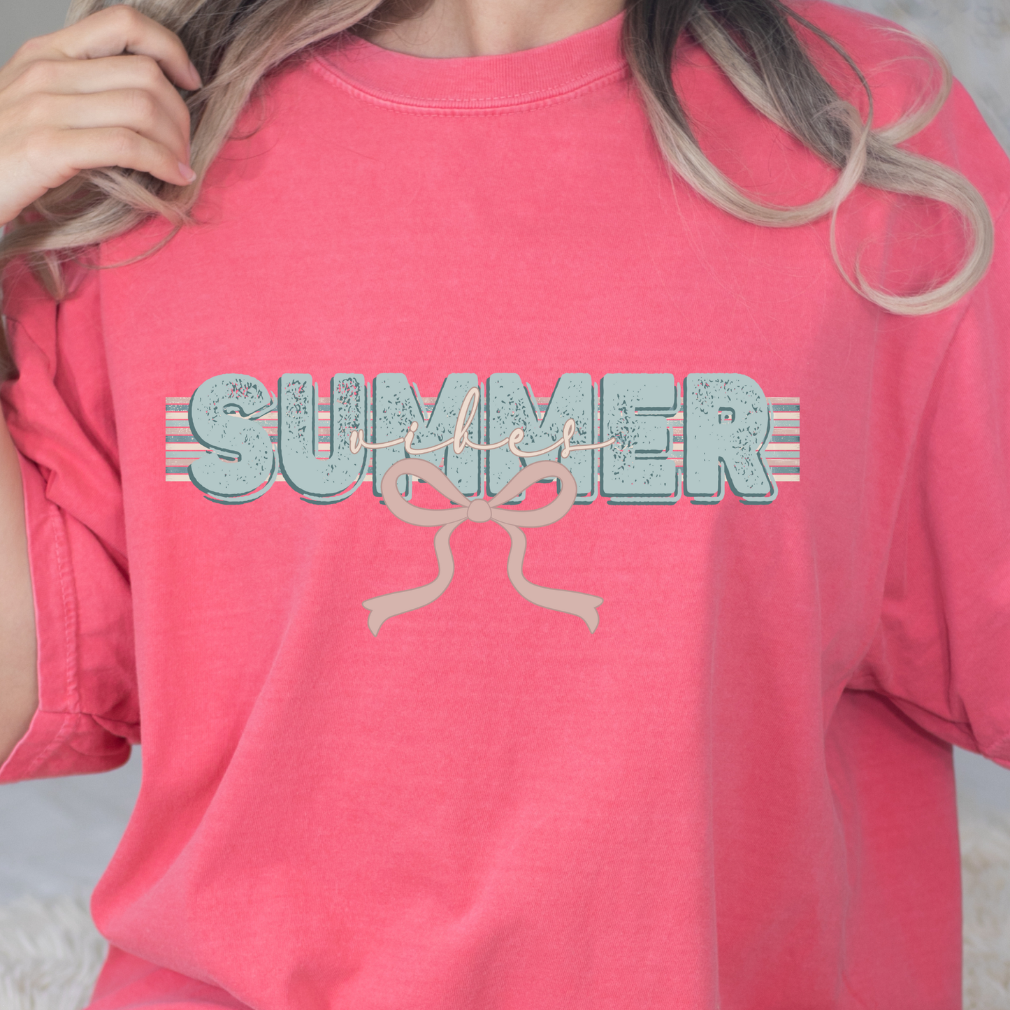 Pink Summer Vibes Graphic Tee