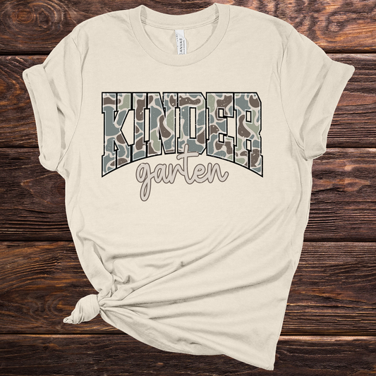Camo Kindergarten Graphic Tee