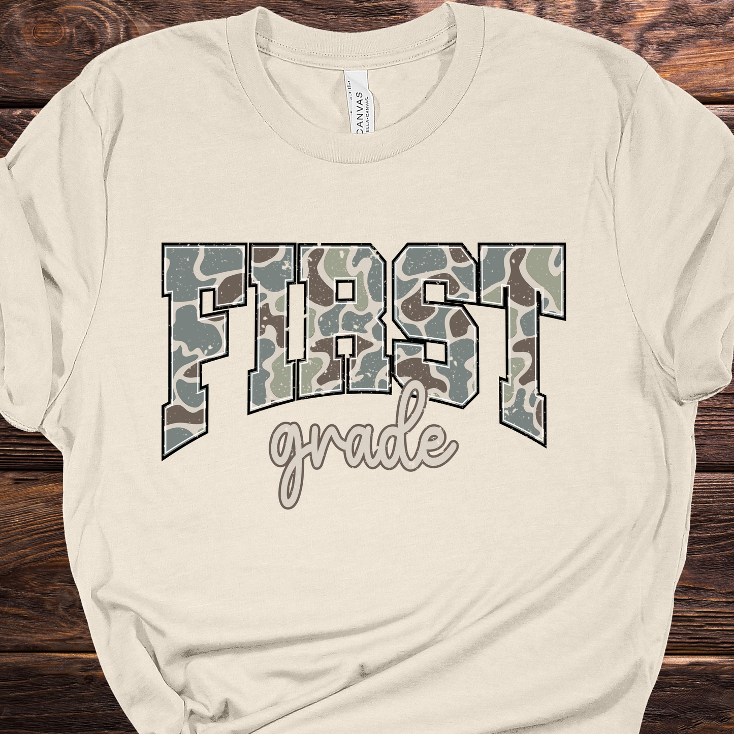 Camo First Grade Graphic Tee