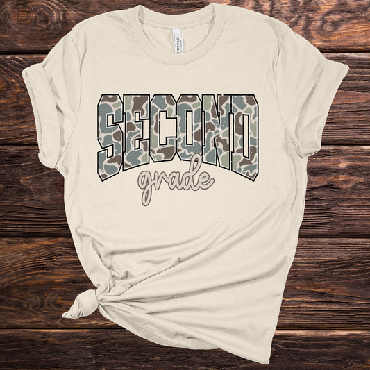 Camo Second Grade Graphic Tee
