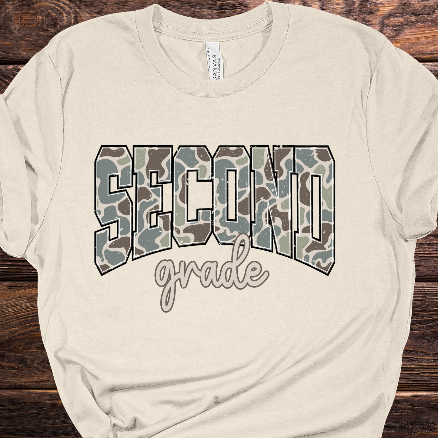 Camo Second Grade Graphic Tee