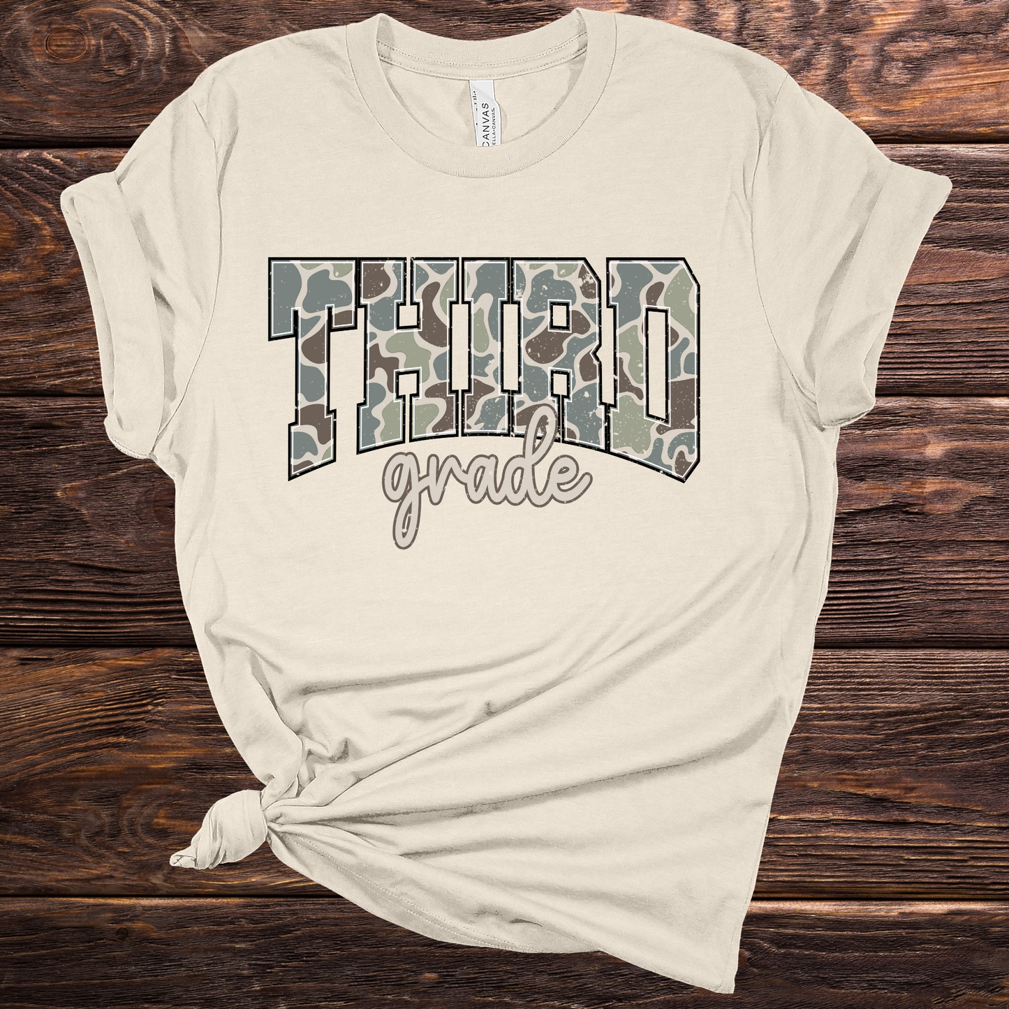 Camo Third Grade Graphic Tee