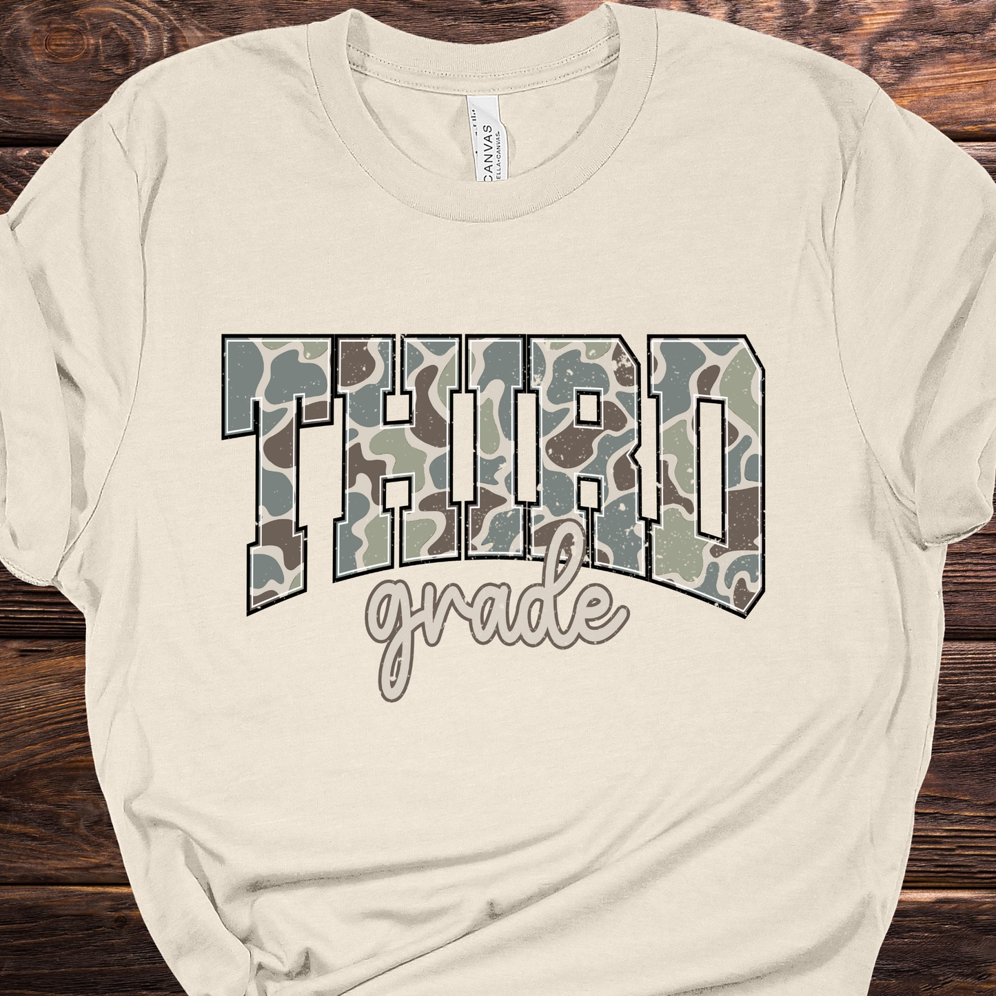 Camo Third Grade Graphic Tee