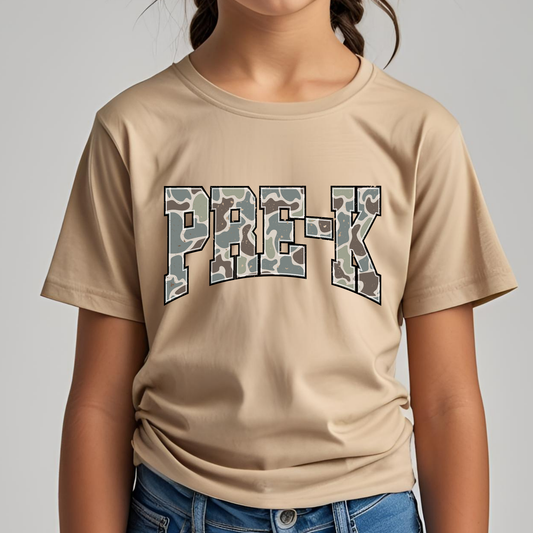 Camo Pre-K Youth Graphic Tee
