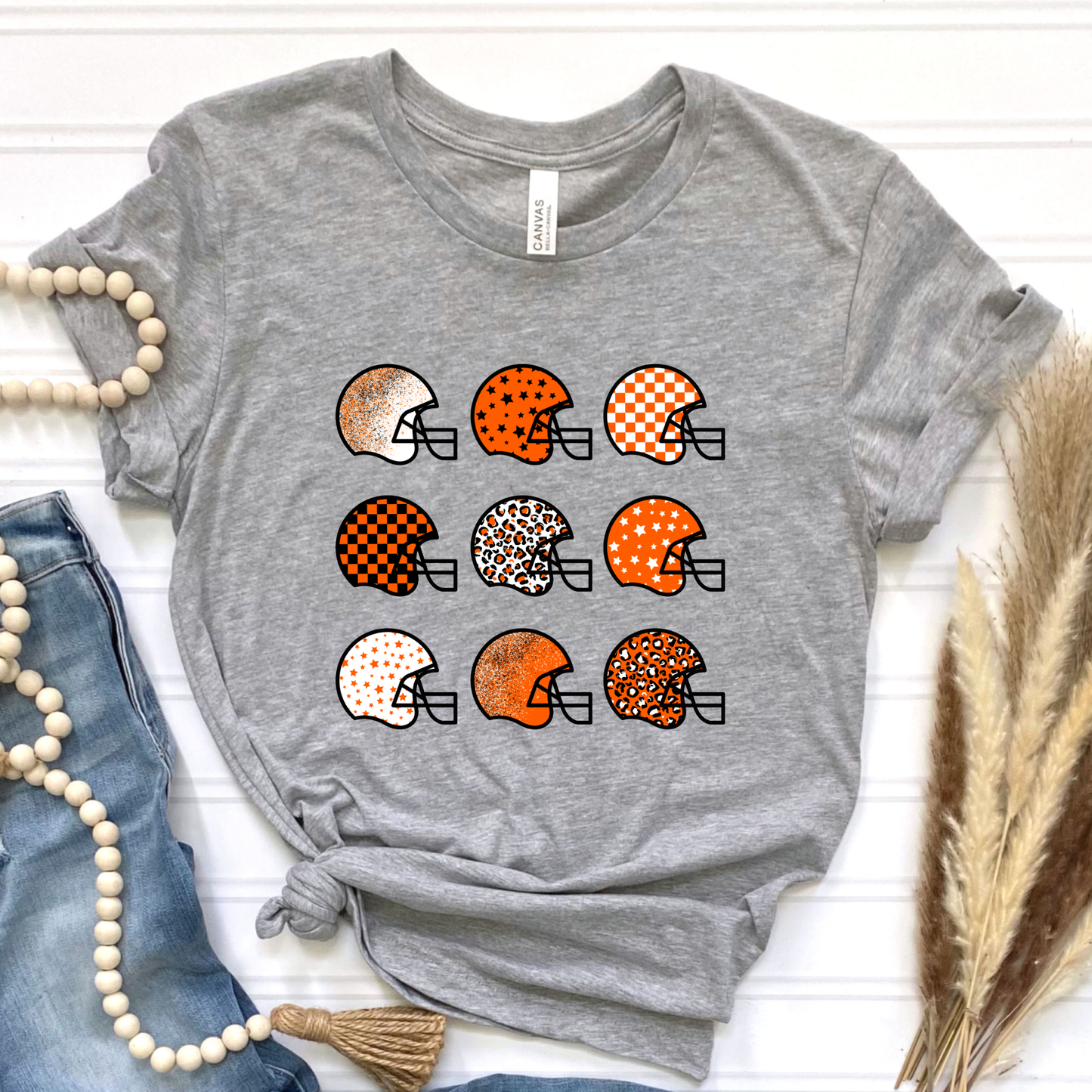 Custom Football Helmets Graphic Tee