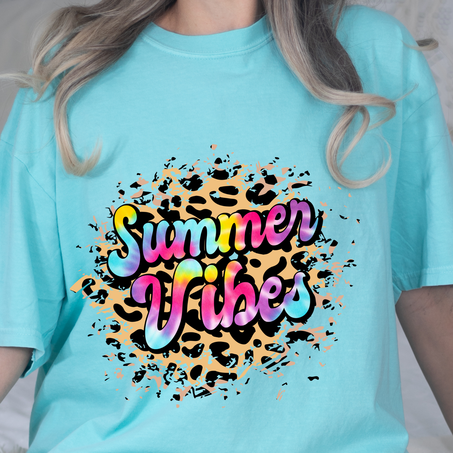 Summer Vibes Tie-Dye Graphic Tee