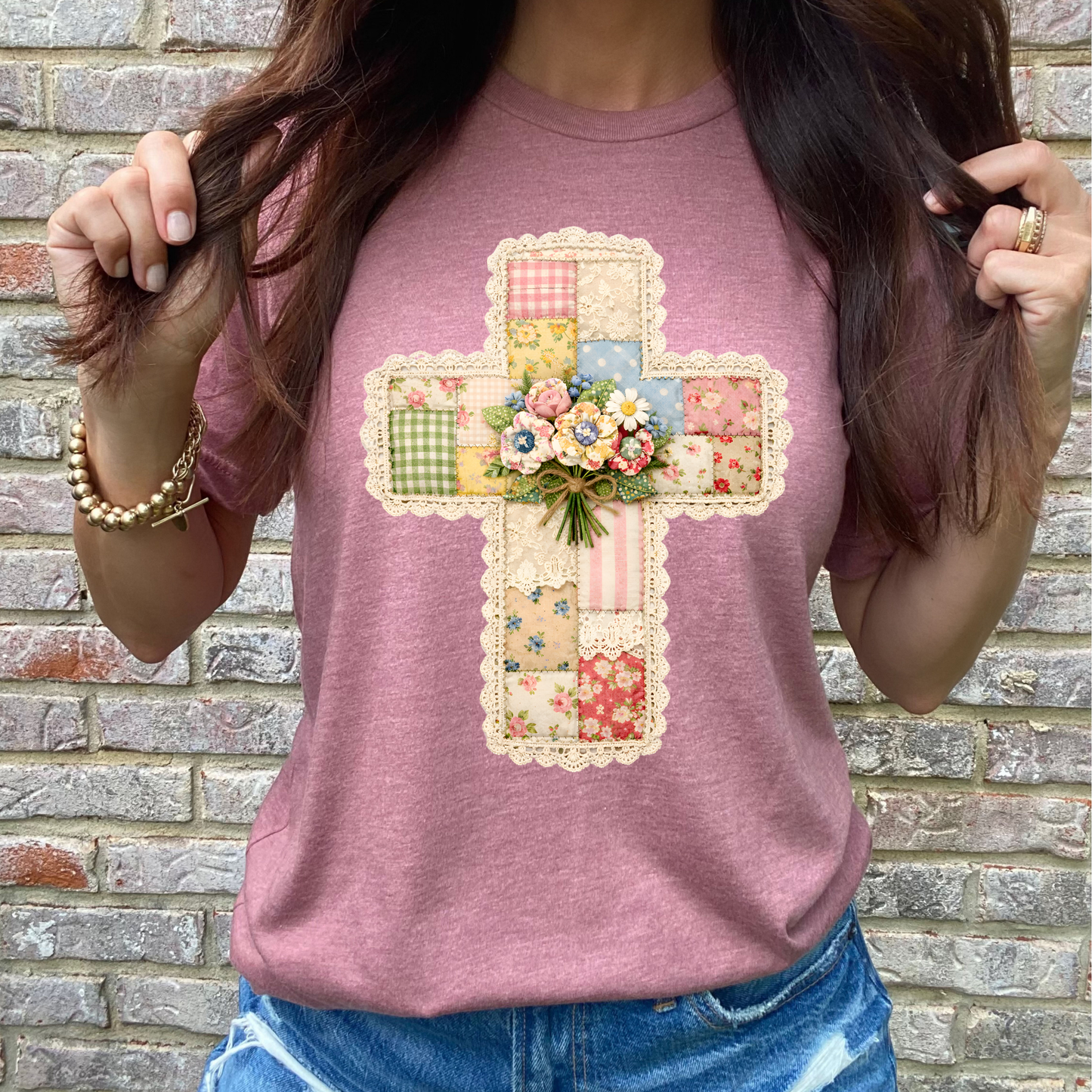 Patchwork Cross Graphic Tee