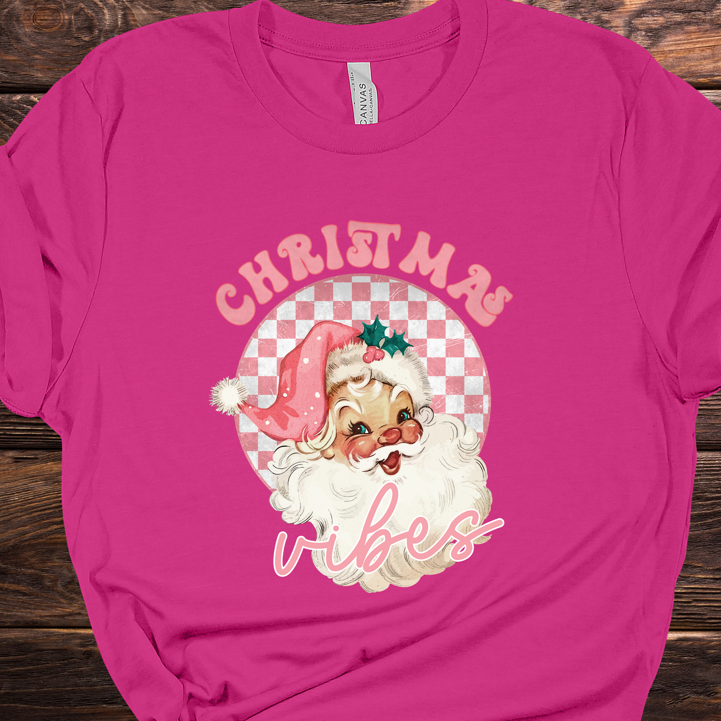 Pink Christmas Vibes Graphic Tee