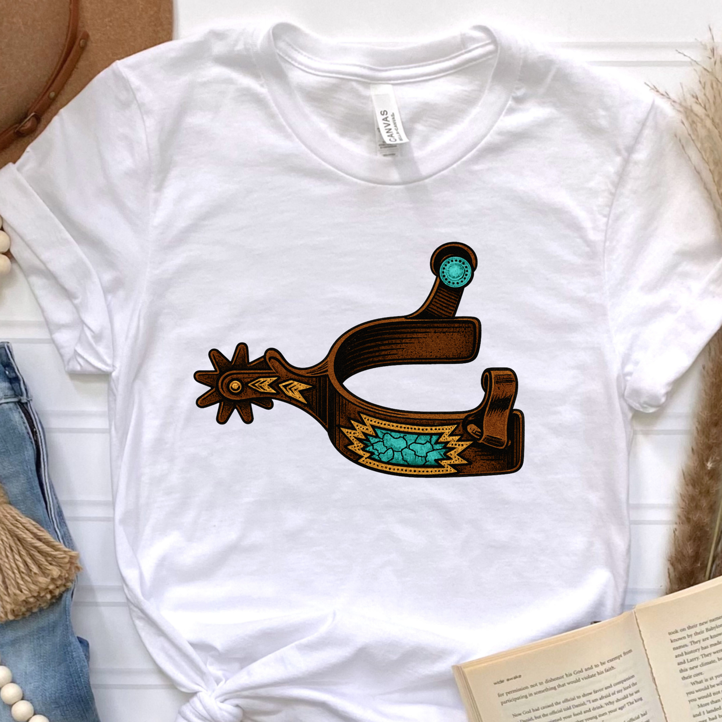 Turquoise Spur Graphic Tee