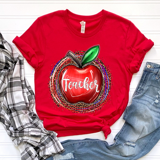 Teacher Red Graphic Tee