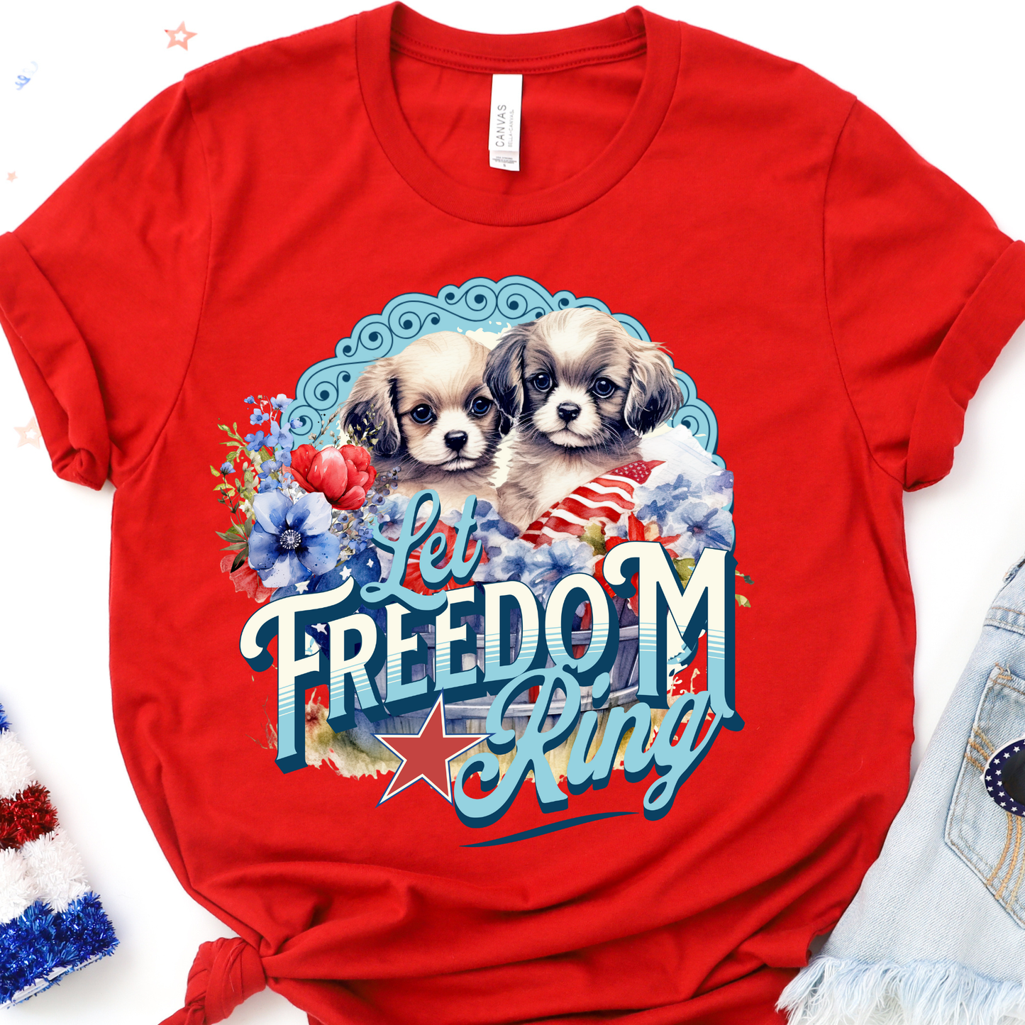 Let Freedom Ring Red Graphic Tee