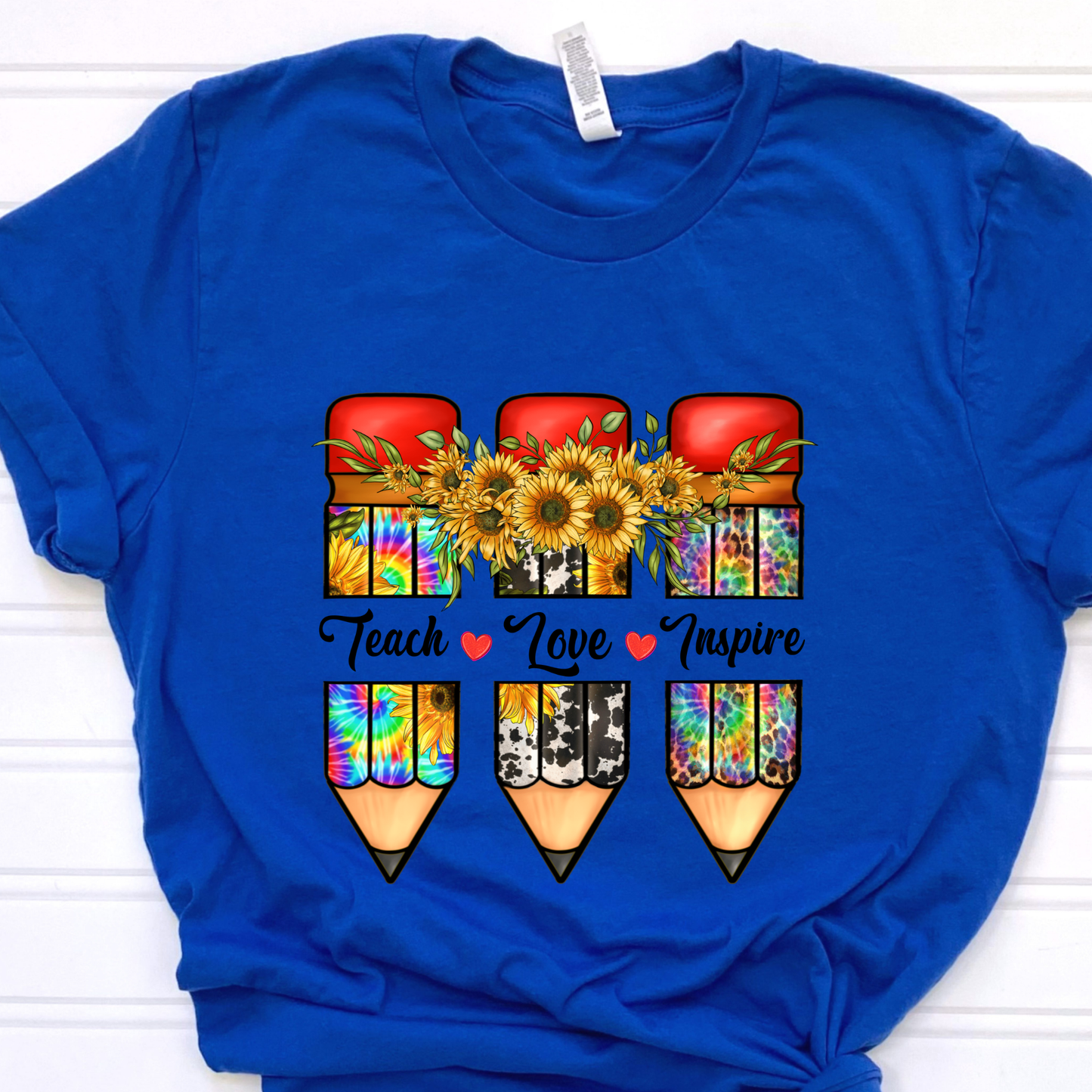 Teach Love Inspire Pencils Graphic Tee