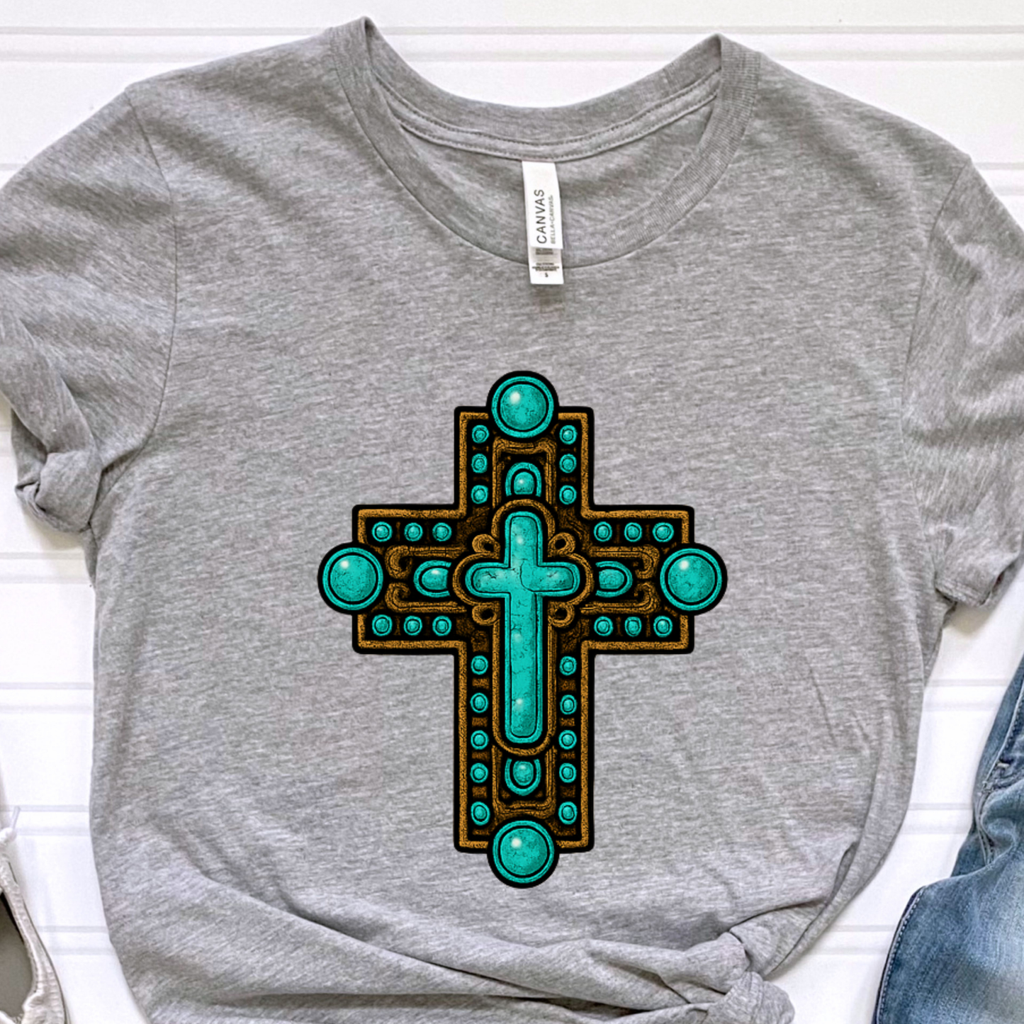 Western Layered Cross Graphic Tee