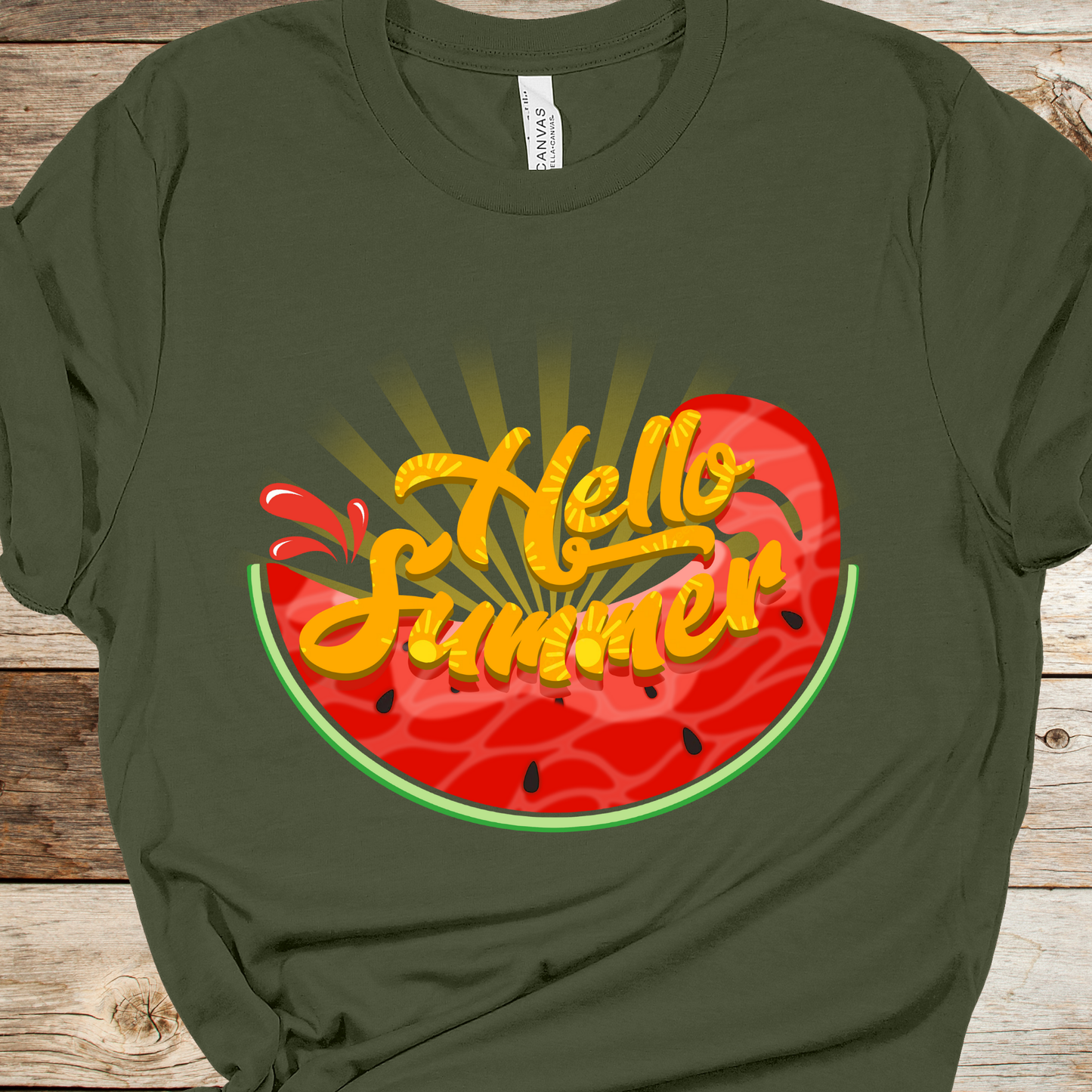 Hello Summer Watermelon Graphic Tee