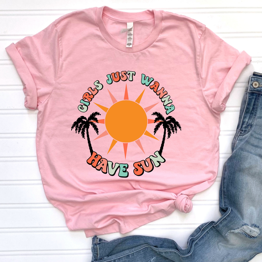 Girls Just Wanna Have Sun Graphic Tee