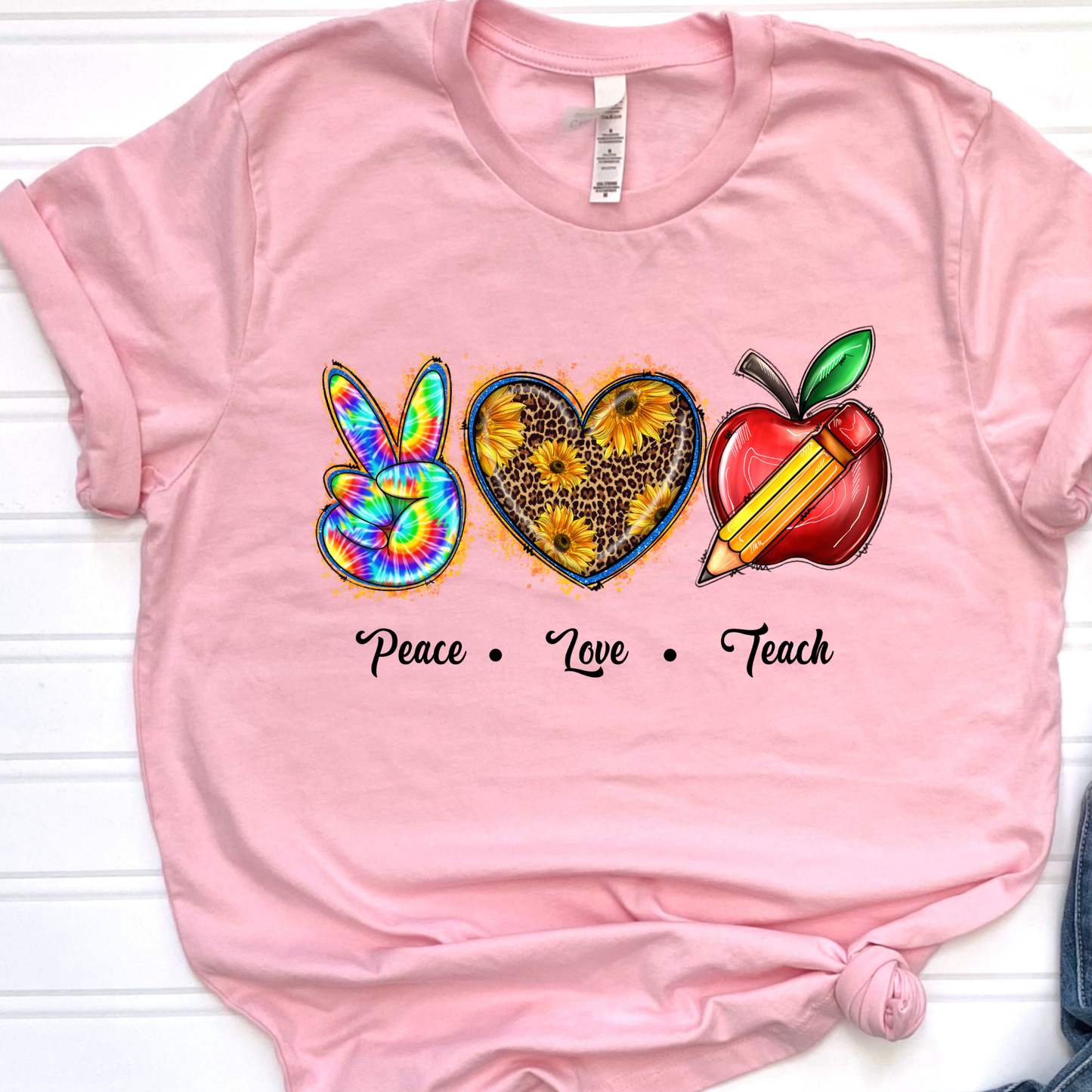 Teach Love Peace Graphic Tee