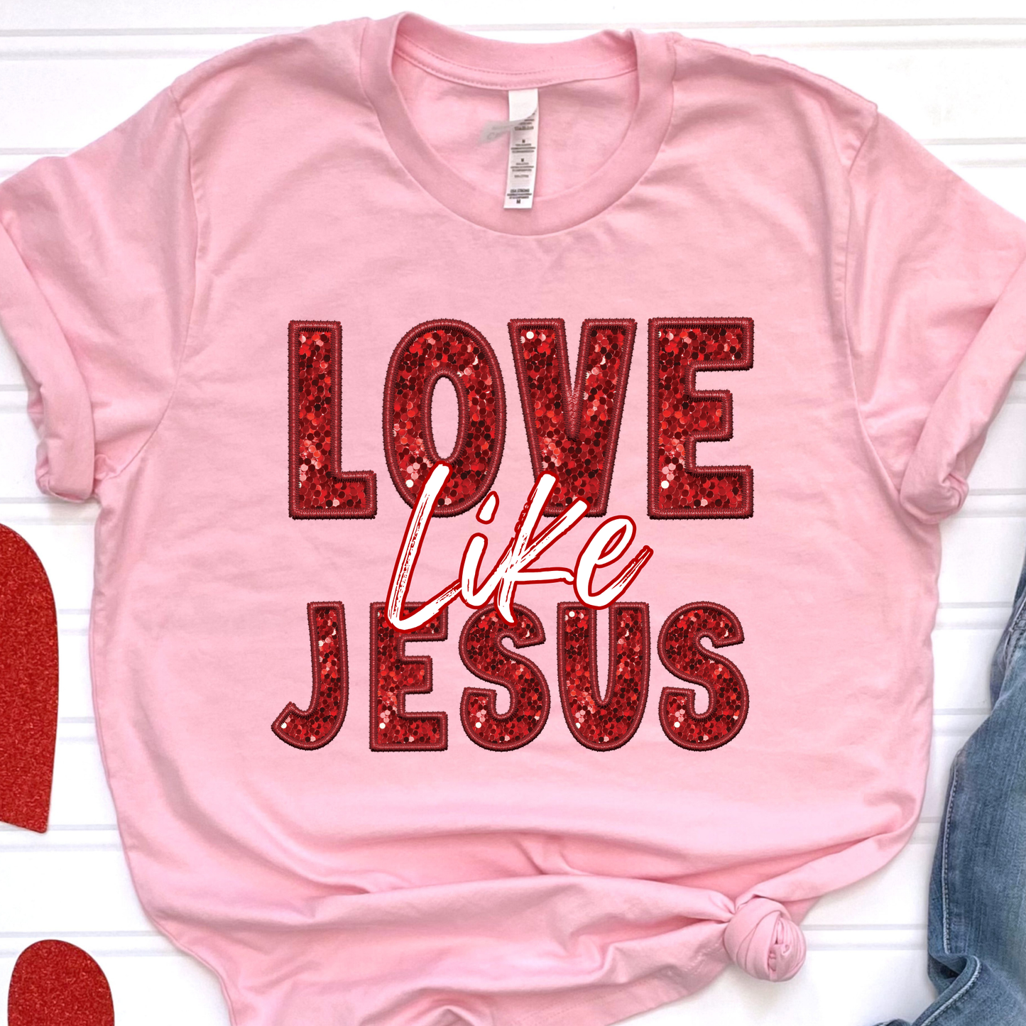Love Like Jesus Sparkle Tee