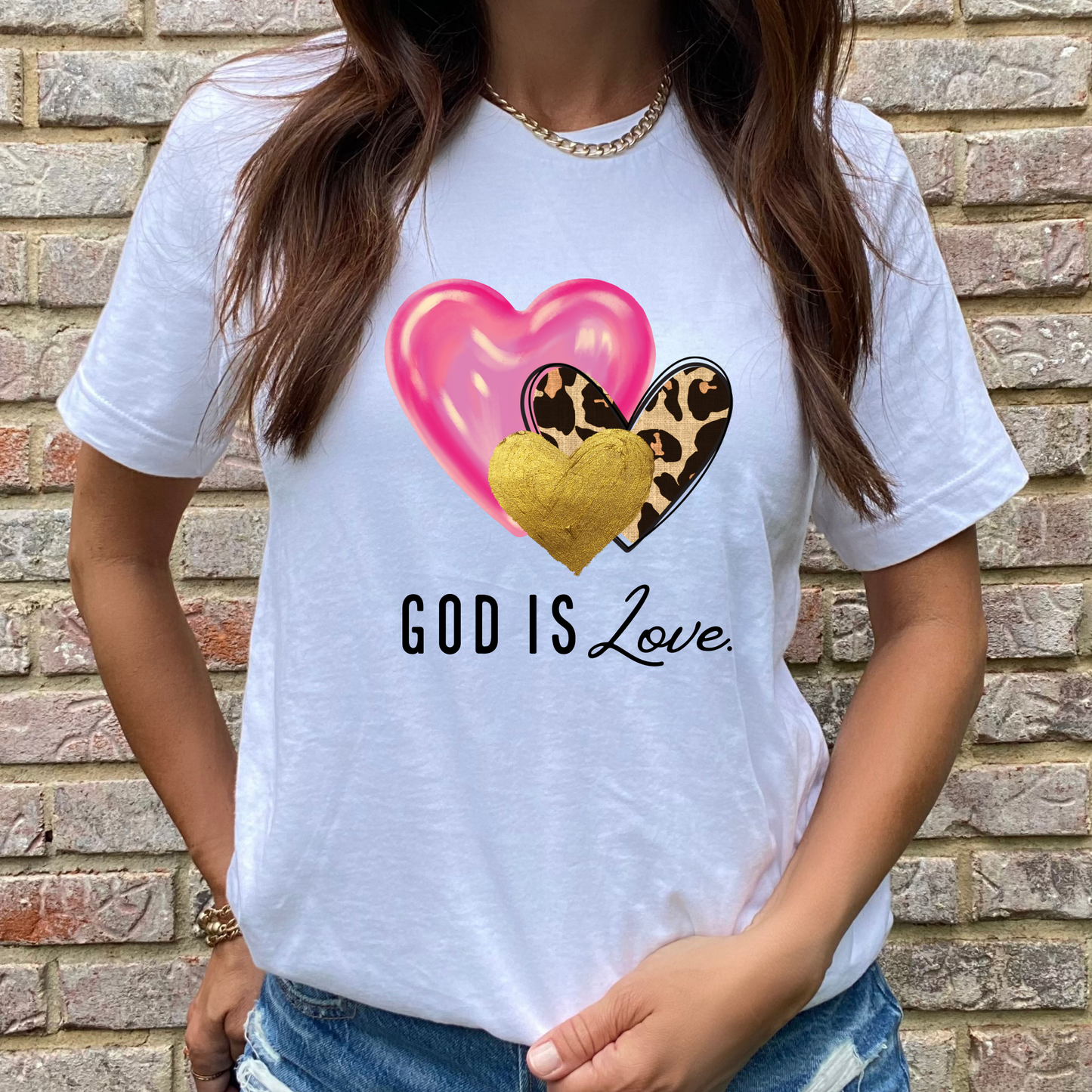 God is Love Leopard Tee