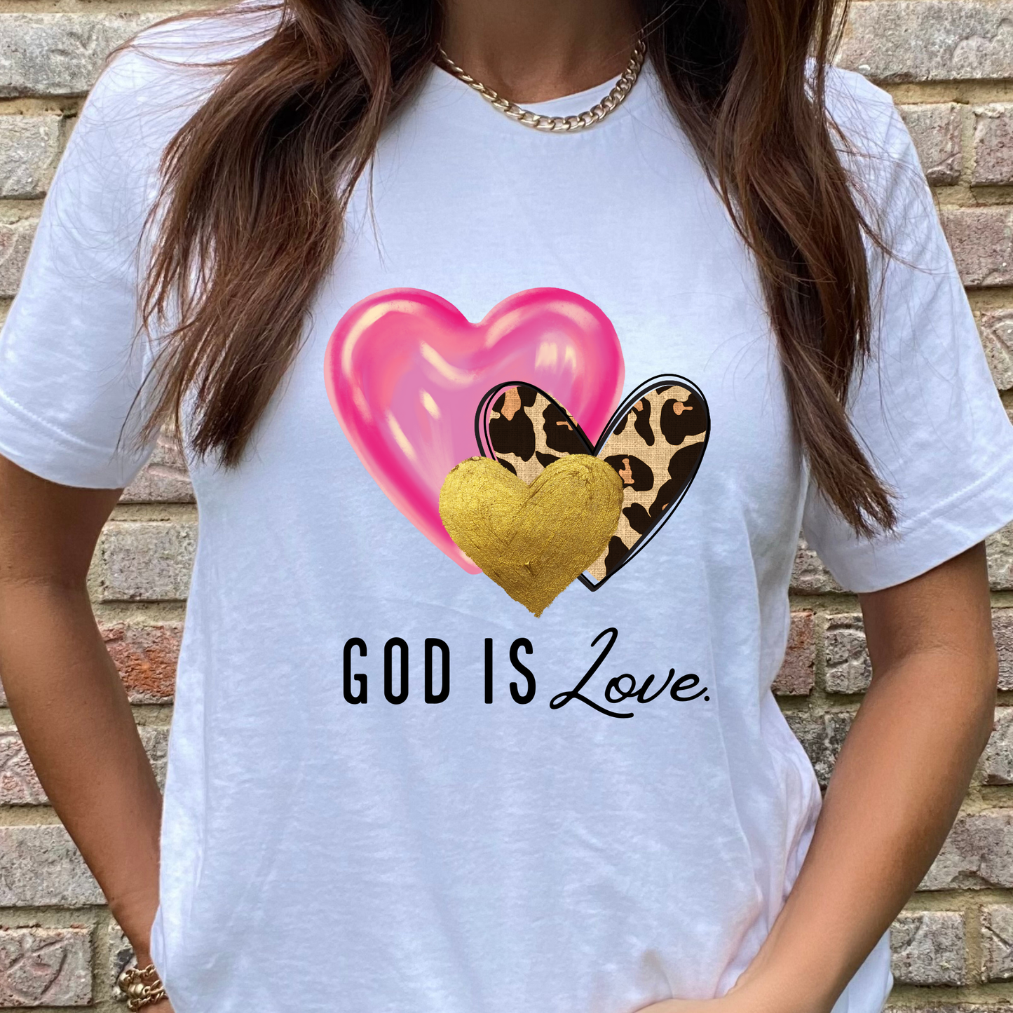 God is Love Leopard Tee