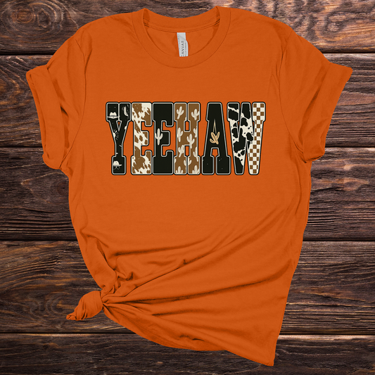 Yeehaw Orange Graphic Tee