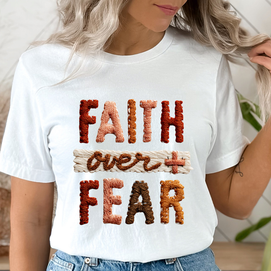 Faith Over Fear White Graphic Tee