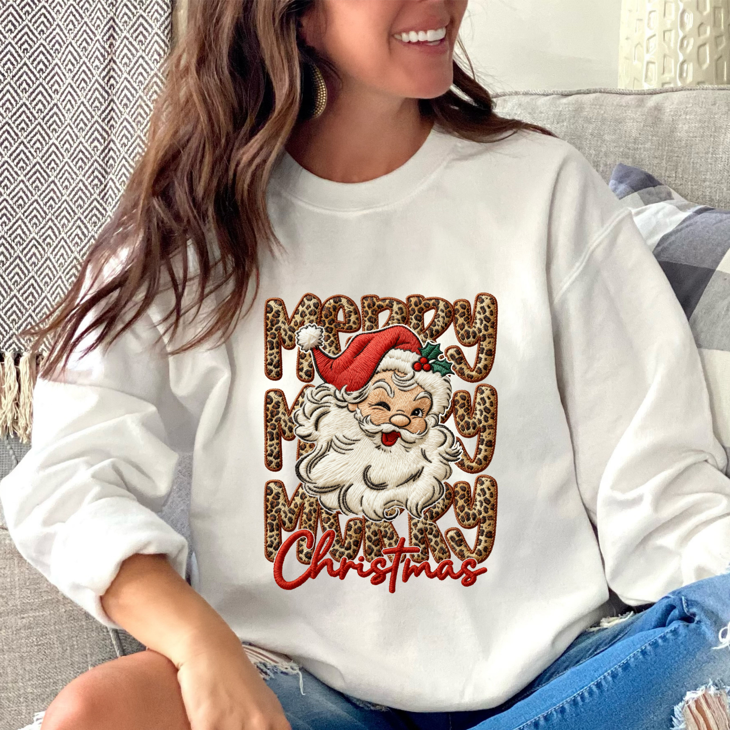 Leopard Merry Christmas Sweatshirt