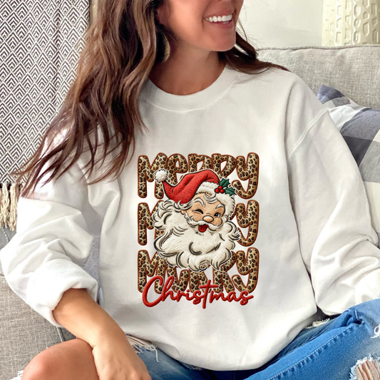 Leopard Merry Christmas Sweatshirt