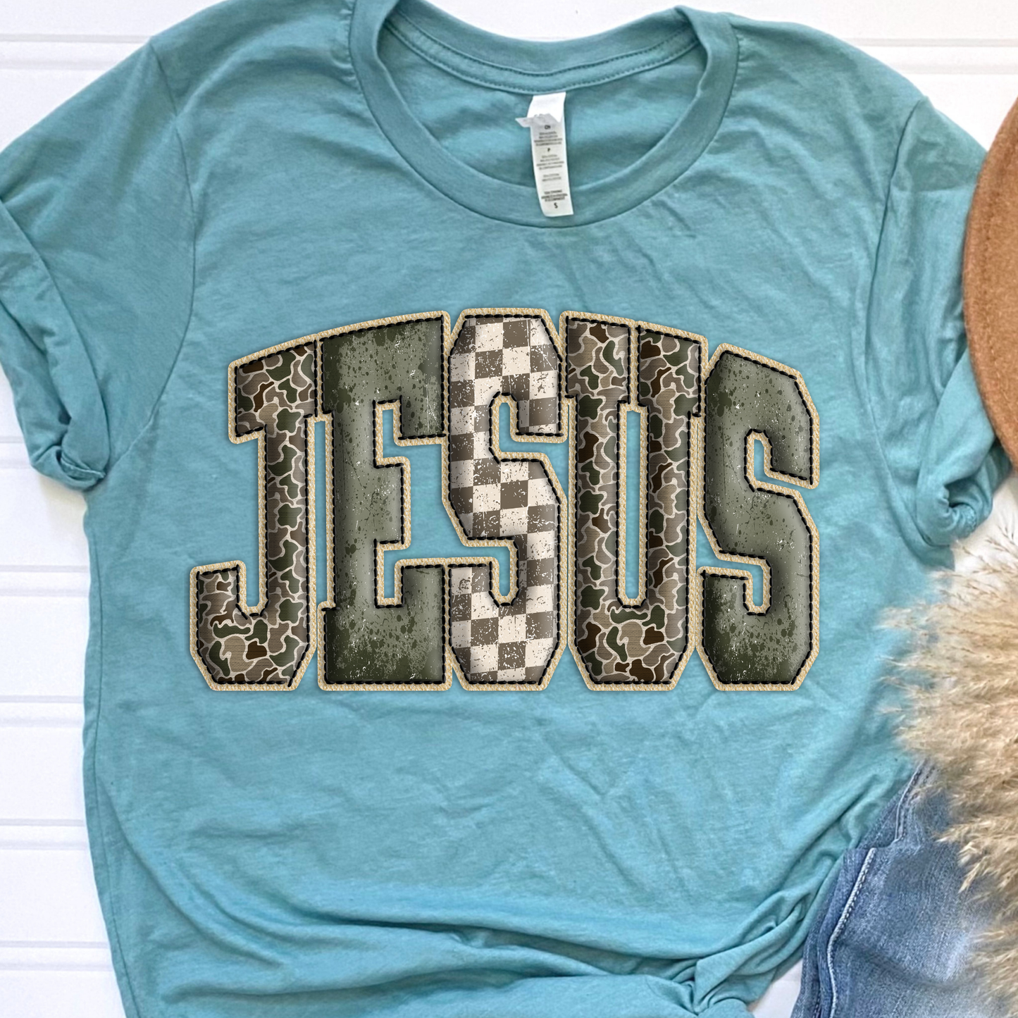 Southern Jesus Teal Graphic Tee