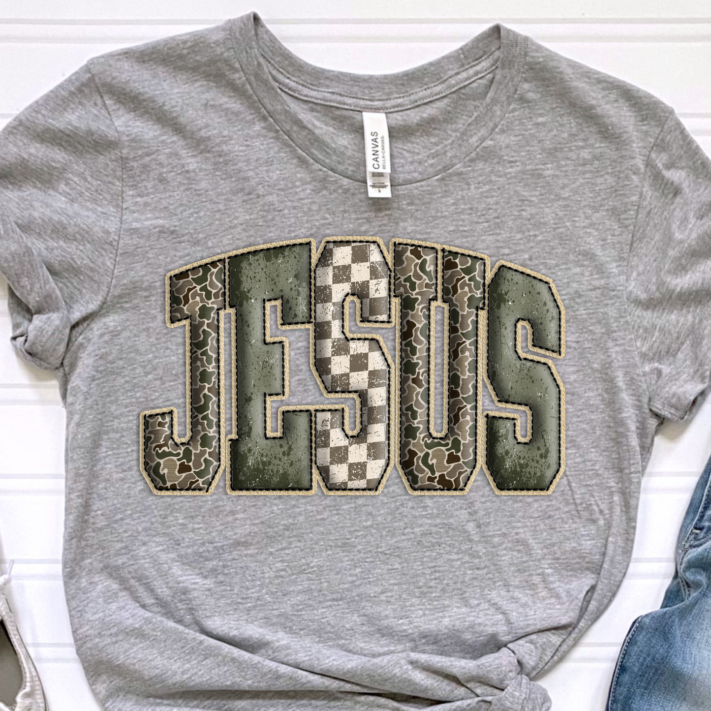 Southern Jesus Grey Graphic Tee