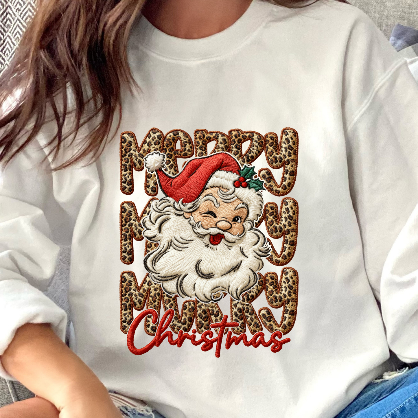 Leopard Merry Christmas Sweatshirt