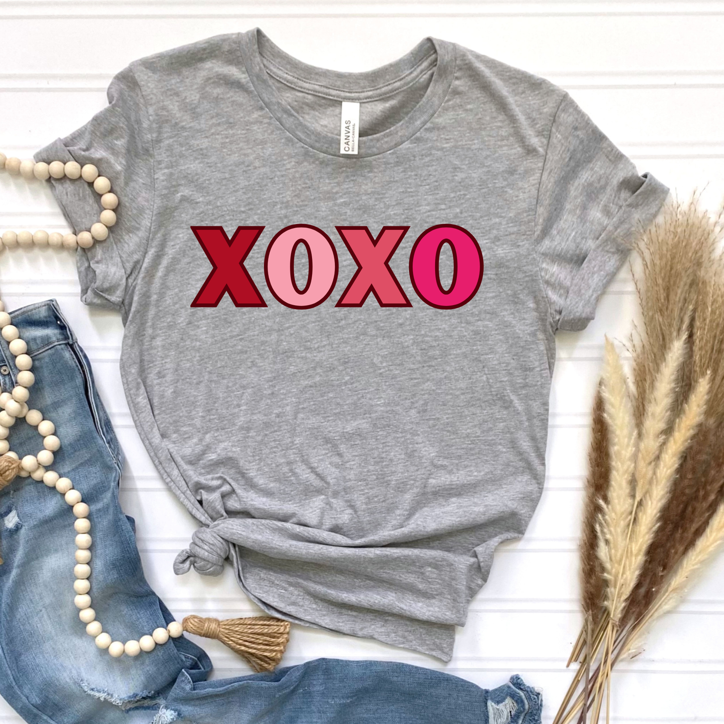 XOXO Grey Graphic Tee