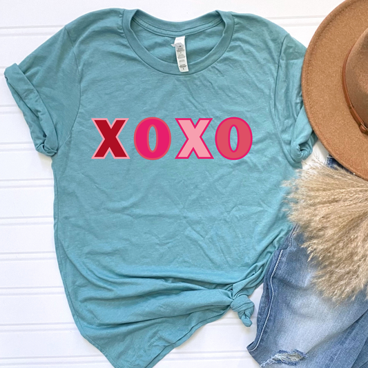 Teal XOXO Graphic Tee