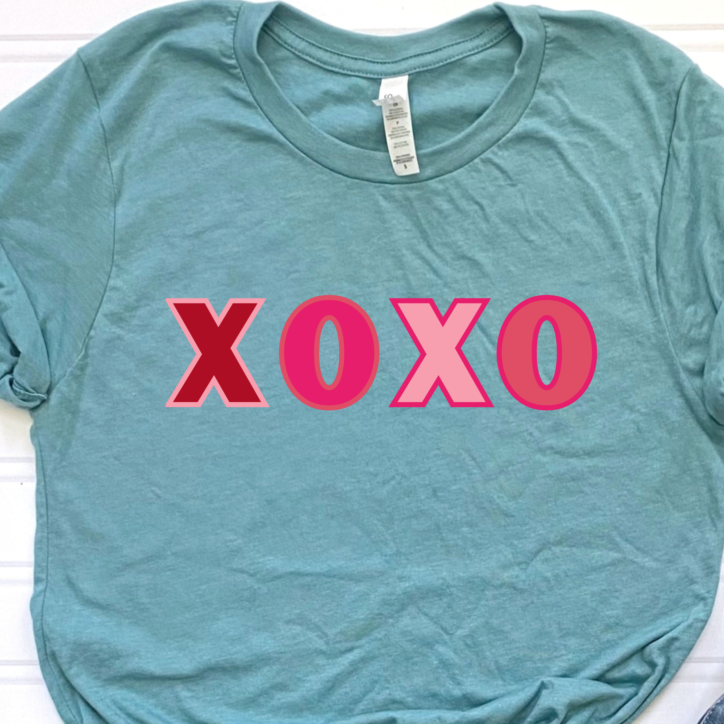Teal XOXO Graphic Tee