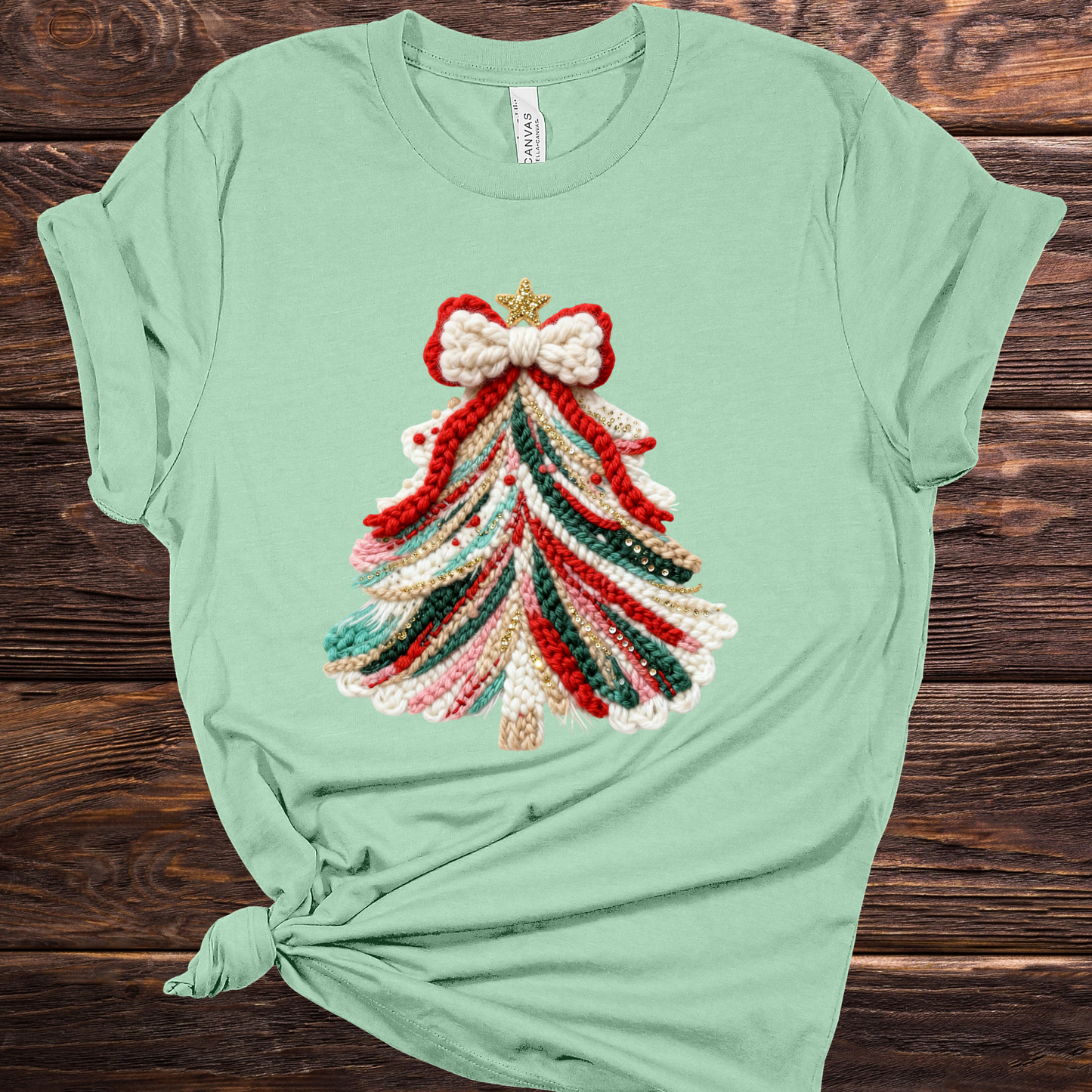 Colorful Christmas Tree Mint Graphic Tee
