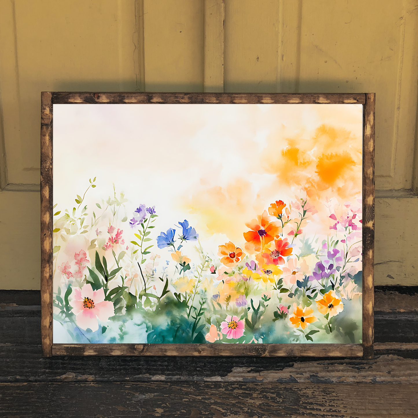 Spring Flowers - 10" x 14" Wood Print