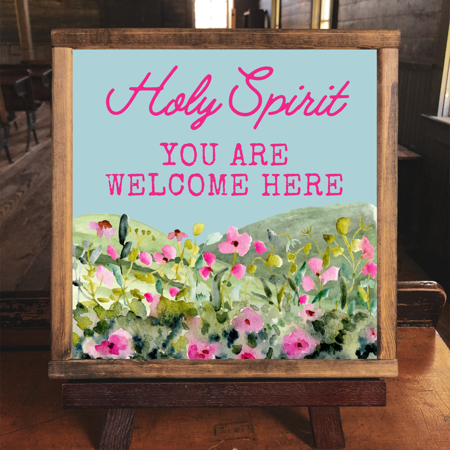 Holy Spirit You Are Welcome Here - 12x12 Wood Print