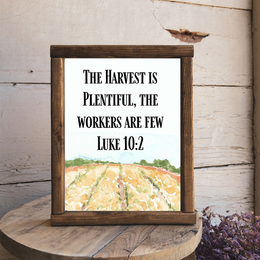 The Harvest is Plentiful - 8" x 10" Wood Print