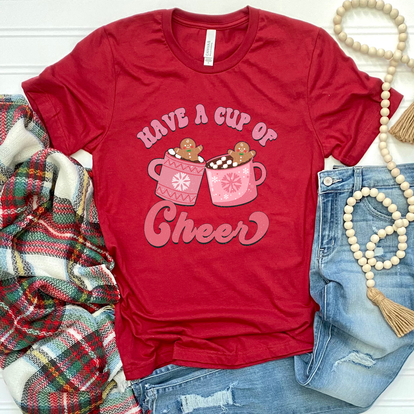 Have A Cup Of Cheer Red Graphic Tee